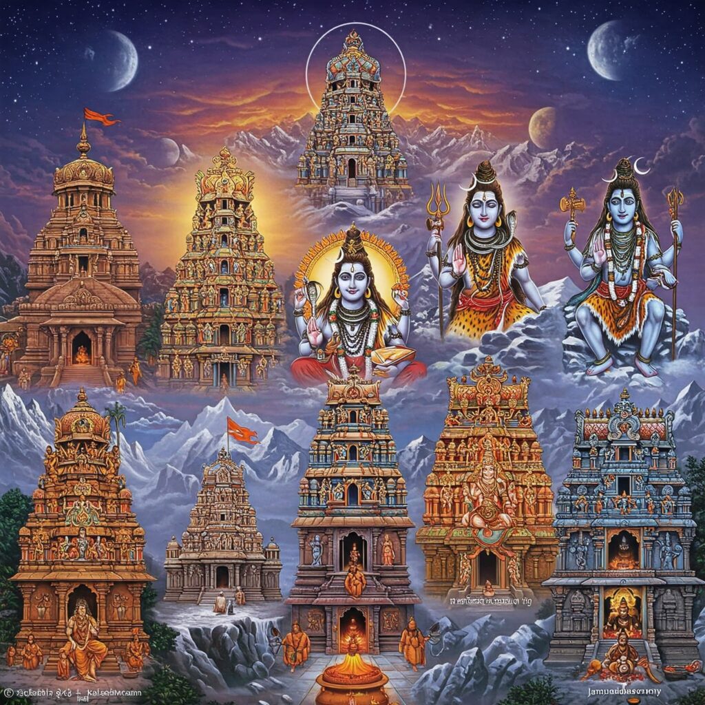8 shiva image in one photo